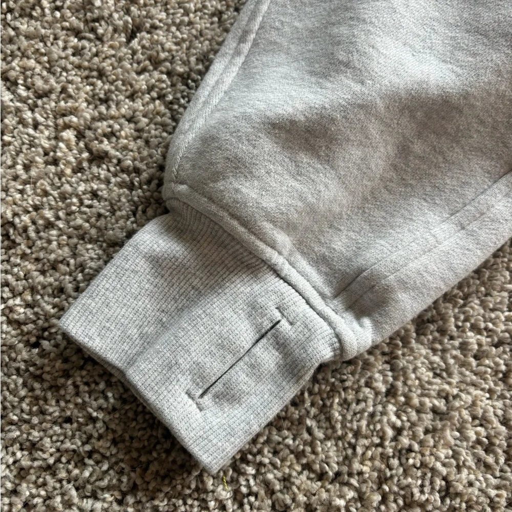 lululemon athletica Pale Gray Half-Zip Cropped Hoodie